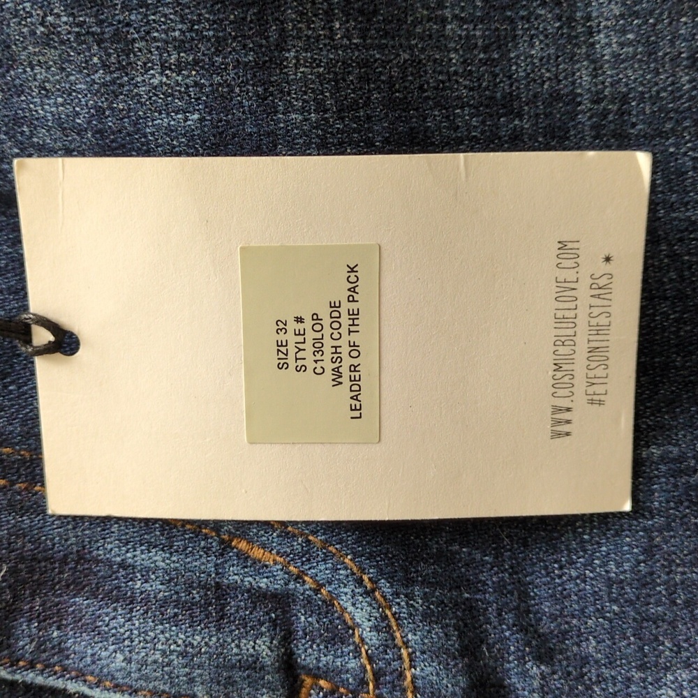 NWT Cosmic Blue Love Adrianne Distressed Boyfriend Jeans Size 14 - Picture 2 of 6